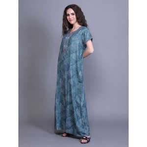 Chemise de nuit Alpine ODM en tissu doux tissé avec poche latérale, broderie au col et logo personnalisé, fermeture à cordon, MOQ 3 pièces - Product Image 5