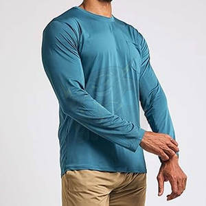 High Quality Wholesale Men's Long Sleeve Sports Shirts Active Tops for Jogging Sun UV Protection Wholesale Sublimation Tops - Product Image 2