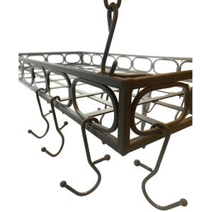 Support de pot ovale suspendu en métal pour casseroles et poêles crochet ustensiles support de rangement suspendu mural organisateur de cuisine - Product Image 2