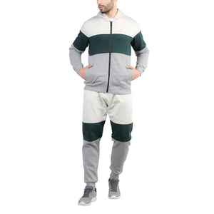 ชุดวอร์มมีฮู้ดแบบมีซิปบล็อกสีสำหรับผู้ชายชุดกีฬาแบบสลิมฟิตและชุดวิ่งชุดใส่วิ่งโลโก้ได้ตามต้องการ - Product Image 5