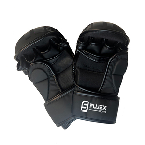 Gants MMA demi-doigt personnalisés Grappling Sac de sable en cuir Gants de frappe UFC Fighting Muay Thai Gants d'entraînement - Product Image 3