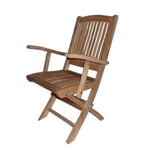 Silla de exterior de madera de teca de larga duración minimalista moderna duradera plegable silla de jardín ecológica para muebles de cafetería - Product Image 5