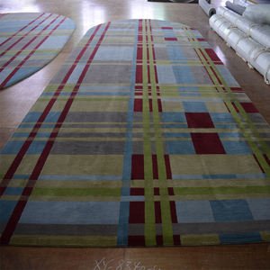 Alfombra de tartán escocés, alfombra a cuadros con mechones a mano, corte de bucle, personalizar la decoración del hogar, alfombra para suelo de ático - Product Image 5