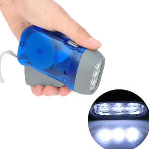 Lion Wholesale Colorful Transparent LED Flashlight Gray Ends White <b>Lanyard</b> Camping Hiking Use Lithium Battery Powered ABS - Product Image 3
