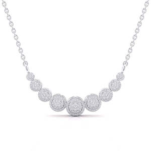 Colgante de diamante de corte redondo a la moda para influencers, 0.89 ct, color E-F, VVS-VS, diamante cultivado en laboratorio en oro de 14K para ocasiones especiales - Product Image 1