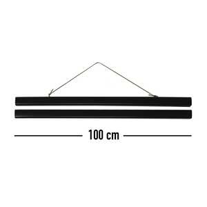 Bandes magnétiques en plastique noir pour affiches, 100 cm, paire, pour affichage mural - Product Image 4