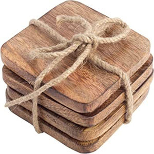 Bamboo Beech Acacia Wooden <b>Coaster</b> <b>for</b> <b>Drinks</b> Top Quality Premium Custom Engraved logo Round Square Raw Wood - Product Image 5