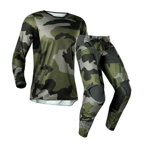MX JERSEY PANT BMX MTB ชุดแข่งมอเตอร์ไซค์วิบากสีดำแดงออกแบบได้ตามต้องการ - Product Image 2