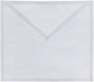 Tablier maçonnique blanc en coton pour membre maçonnique avec fermeture à cordon, type de tissu : coton, taille : 14 x 16 pouces - Product Image 1