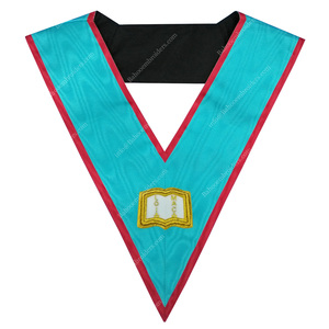 COLLAR MASONIC REGALIA BLUE LODGE ASSR ROOFER OFICIAL COLLAR FREEMASON COLLAR BORDADO A MANO - Product Image 6