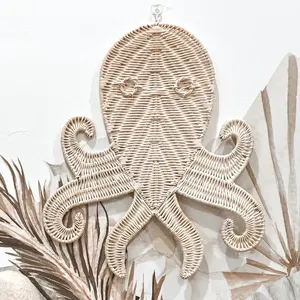 High End Quality Octopus <b>Rattan</b> <b>Wall</b> Decoration Hot Trend <b>Rattan</b> Hanging Kids <b>Decor</b> for Baby Nursery - Product Image 4