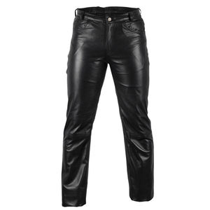 Nouveau modèle Skinny Fit hommes pantalon en cuir véritable tenue décontracté hommes pantalon en cuir de haute qualité - Product Image 1