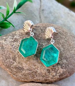 925 Sterling <b>Silver</b> Beautiful <b>Silver</b> Jewelry Trendy Emerald Crystal Gemstone <b>Earring</b> for <b>Women</b> for Wedding or Party Gift - Product Image 5