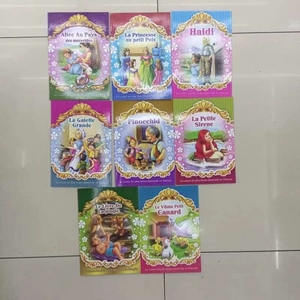Libro de Cuentos en Francés para el Aprendizaje Temprano, Libro Circular con Páginas para Trazar y Dibujar, Pegatinas de Estrellas y Dibujos Animados - Product Image 2