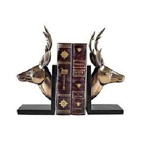 Sujetalibros de corona de hierro fundido, extremos de libro decorativos de hierro fundido vintage industrial resistente, juego de sujetalibros de Arte de hierro fundido, acabado - Product Image 6