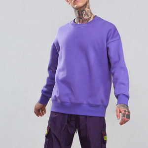 Beautiful Oversized Crewneck Sweatshirt Spring Autumn Pullover with Embroidered Cartoon Print New <b>Fleece</b> Made Polyester/Cotton - Product Image 1