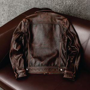 Veste en cuir noire coupe slim coupe-vent de haute qualité classique pour motard en PU imitation cuir pour hommes Chaqueta De Cuero - Product Image 3