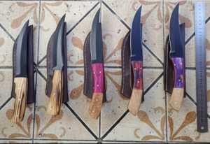 Ensemble de couteaux multifonctionnels ambidextres en acier au carbone fait main sur mesure pour la cuisine, 5 pièces, avec options de poignée personnalisées - Product Image 3