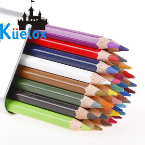 Kuelox 8812 Lápices de Colores Solubles en Agua de 12/24/36/48 Colores con Tubo Metálico Triangular para Colorear, Material Escolar de Arte - Product Image 5