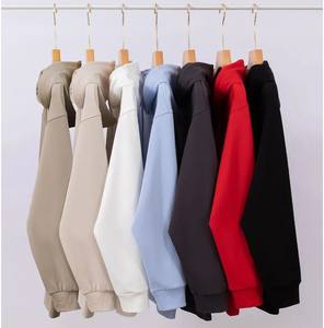 Venta al por mayor de sudaderas con capucha en blanco con logotipo personalizado liso impreso poliéster polar canguro jersey de gran tamaño cuerdas para hombres - Product Image 3