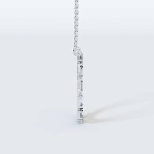 10k or massif laboratoire cultivé diamant Baguette collier laboratoire cultivé diamant mariage collier femmes collier pour anniversaire bijoux - Product Image 3