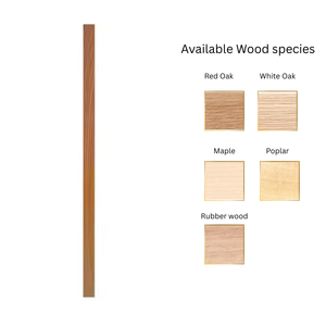 OEM ODM disponible husillo de madera maciza 5060P 34 \ "balaustre cuadrado plano completamente lijado y listo para teñir para cualquier escalera - Product Image 4