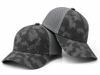 Casquette de baseball unisexe léopard camouflage sportive à 6 panneaux perforée au laser, séchage rapide, respirante, légère, pour course en extérieur et golf