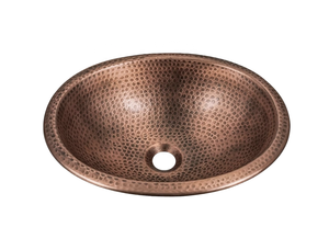 Lavabo de Cobre Hecho a Mano, Lavabo Individual Redondo, Diseño Moderno, Superficie Pulida, Fácil de Limpiar, Lavabo para Baño - Product Image 1