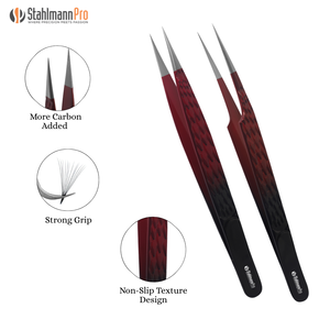 อุปกรณ์ต่อขนตา stahlmann Pro 11cm แหนบปลายแหลมทำโลโก้ตามสั่ง - Product Image 6