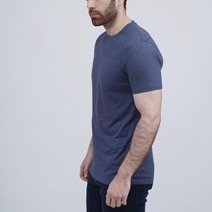 100% algodón de gran tamaño Camiseta holgada para hombre hecha a medida de alta calidad impresa peso pesado ropa de calle estilo Casual patrón sólido - Product Image 2