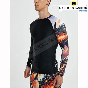 Camiseta de compresión unisex para MMA, manga larga, transpirable, de secado rápido, antibacteriana, 100% algodón, con logo personalizado. - Product Image 6