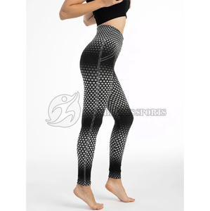 Haute élastique nid d'abeille impression Leggings pour femmes vêtements de sport sans couture femmes pantalons Fitness porter femmes Legging - Product Image 4