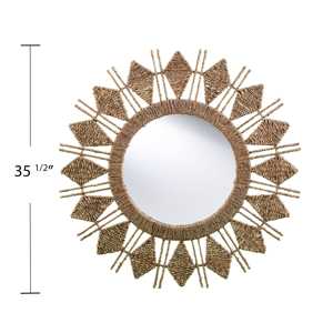 Mejor colección yute Seagrass espejos marco luz pared salón espejo personalizar paquete comedor muebles - Product Image 2
