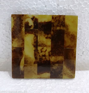 Ensemble de sous-verres en matériaux personnalisés Tampons ronds en pierre de style classique pour la cuisine Fabriqué en Inde - Product Image 4