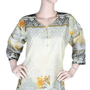 ชุดสูทผ้าลอนพิมพ์ลายสำหรับผู้หญิง 2 ชิ้น - หลายสี - Product Image 3