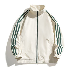 Veste coupe-vent décontractée à capuche, imperméable, respirante, en toile froissée, polyester, blocs de couleur, fermeture éclair, design personnalisé OEM - Product Image 5