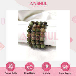 Handcrafted and Stretchable Excellent Quality Hot Selling Elegant Design Smooth Green Opal Round <b>Beads</b> <b>Bracelets</b> for Wedding - Product Image 4