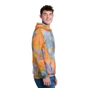 Alta calidad para hombre Tie Dye Hoodie Heavyweight Cotton Pullover Sudadera Moda Street Style Custom Branding Mens Hoodie - Product Image 4