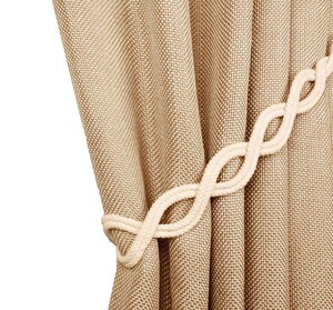 Rope <b>curtain</b> tie back, <b>White</b> rope tiebacks, <b>Curtain</b> tie backs, Cotton rope tie, Modern tiebacks - Product Image 4