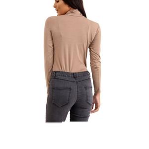 Recién llegado, camisetas de cuello alto a la moda para mujer, camisetas básicas de manga larga, jersey para mujer, Exportación de proveedor de BD - Product Image 6