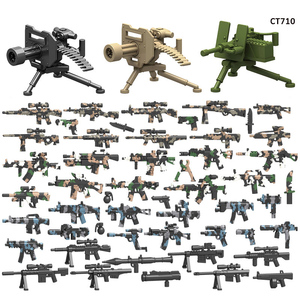 Giocattoli Militari della Seconda Guerra Mondiale: Mitragliatrice e Armi, Soldatini, Accessori per Armi da Fuoco, Set di Costruzioni in Miniatura dell'Esercito - Product Image 1