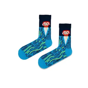 Ensemble de 6 chaussettes mignonnes à motifs brodés et imprimés, respirantes, en nylon tricoté pour garçons, logo personnalisé, saison printemps, usage quotidien - Product Image 4