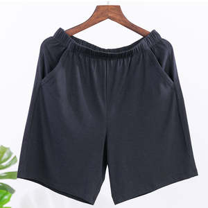 Shorts de sport décontractés grande taille pour hommes, en toile 100 % coton, unis, anti-plis, respirants et à séchage rapide – Collection été (vente en gros) - Product Image 2