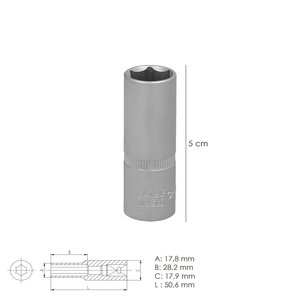 Chiave a Bussola Esagonale Lunga da 1/4 di Pollice, 13,0 mm - Product Image 2