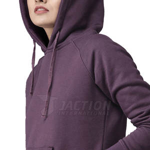 Vente en gros de sweats à capuche respirants pour femmes dernier style de sweats à capuche pour femmes de couleur unie à prix bon marché pour la vente en ligne - Product Image 6