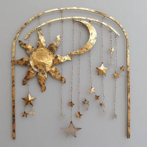 Celestial <b>Bell</b> Iron Wind <b>Chime</b> Movable Hanging Art Deco Design Customizable Color Size Produces Calming Notes for Spiritual - Product Image 2