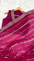 Style décontracté fêtes de mariage été/hiver dernier concepteur traditionnel Banarasi coton soie haute qualité Saree Blouse femmes mince