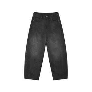 Jean en denim délavé vintage pour homme - Coupe ample style hip-hop - Product Image 1