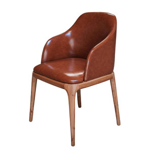 Chaise de salle à manger avec accoudoirs en bois de caoutchouc - Grace GCF213 - Product Image 1