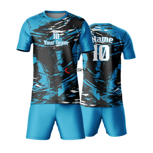 ชุดยูนิฟอร์มฟุตบอลชายแบบพรีเมียมสั่งทำพิเศษ เสื้อซับลิเมชั่นพร้อมกางเกงขาสั้น ชุดฟุตบอลคุณภาพสูงสำหรับผู้ใหญ่ รับผลิตแบบ OEM - Product Image 4